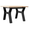 vidaXL Coffee Table Y-Frame 50x50x35 cm Solid Wood Pine and Steel