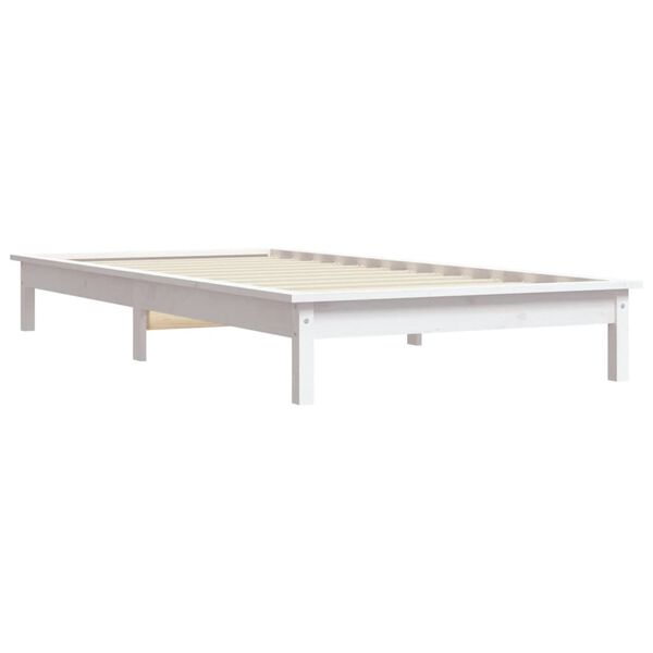 vidaXL Bed Frame without Mattress White 90x200 cm Solid Wood