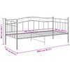 vidaXL Sofa Bed Frame without Mattress Grey Metal 90x200 cm