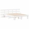 vidaXL Bed Frame with Headboard White 140 x 190 cm Solid Pine Wood