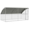 vidaXL Chicken Cage 2 pcs Silver 400 x 200 x 200 cm Galvanised Steel