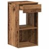 vidaXL Bedside Cabinets with Drawer 2 pcs Old Wood 35x34x66.5 cm