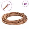 vidaXL Leather Cord Brown &Oslash;5 mm x 5 m Leather
