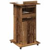 vidaXL Podium with Drawer Old Wood 55 x 55 x 107 cm Engineered Wood
