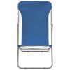 vidaXL Folding Beach Chairs 2 pcs Steel and Oxford Fabric Blue