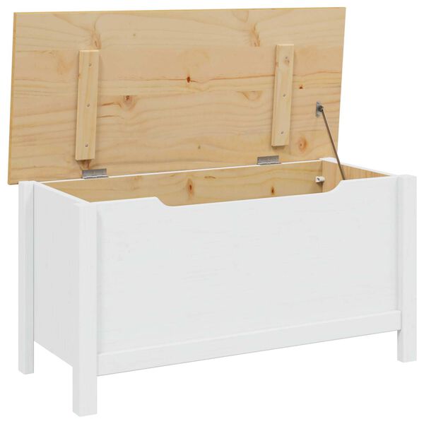 vidaXL Storage Box Hill White and Honey Brown 90 x 40 x 45 cm