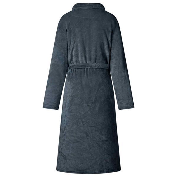 vidaXL Bathrobe without Hood Navy Blue XL Flannel