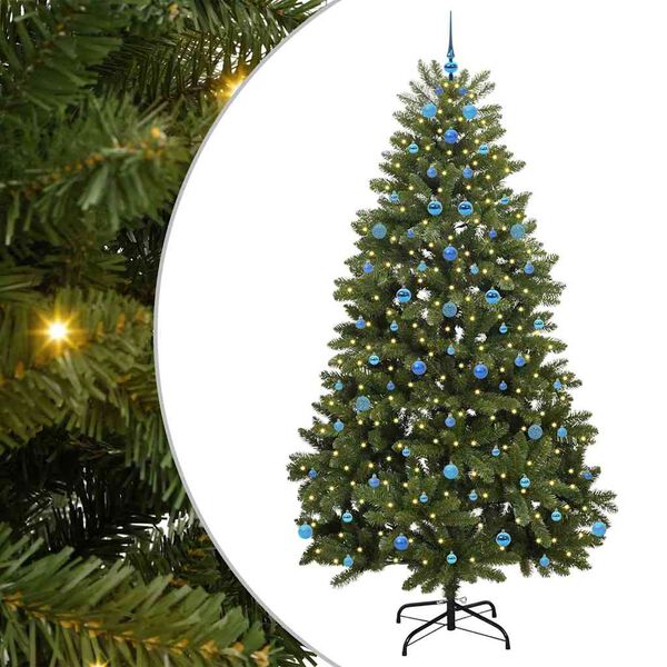 vidaXL Artificial Christmas Tree Green 240 cm PVC and Metal