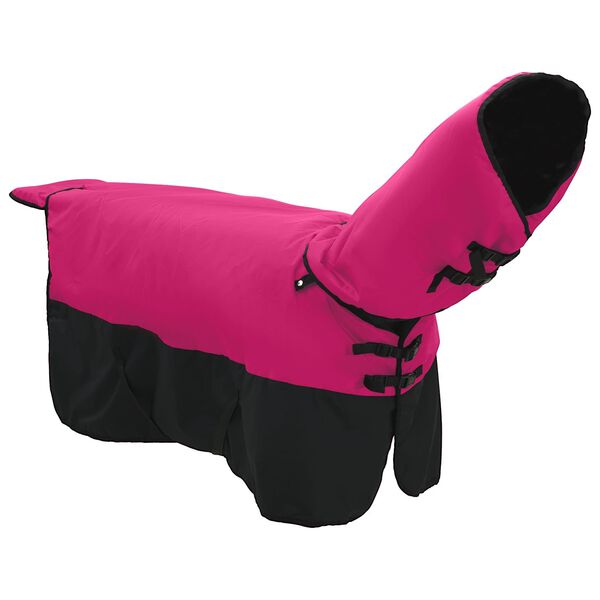 vidaXL Horse Blanket Pink and Black 145 cm Polyester