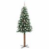 vidaXL Slim Christmas Tree Green 180 cm PVC and Solid Pine wood