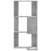 vidaXL Corner Bookcase 3-Tier Concrete Grey 50x50x102 cm Engineered Wood