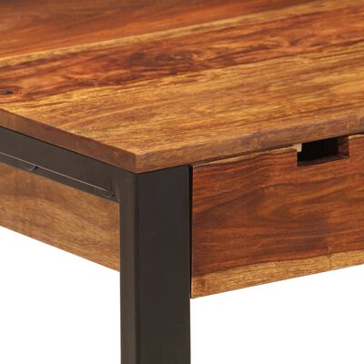 vidaXL Desk 110x55x78 cm Solid Sheesham Wood and Steel