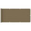 vidaXL Balcony Screen Taupe 75x600 cm HDPE