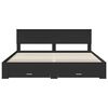 vidaXL Bed Frame Black and Silver 200 x 200 cm Engineered Wood