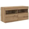 vidaXL TV Wall Units with LED 5 pcs Artisan Oak 80 x 30 x 40 cm