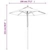 vidaXL Garden Parasol with Wooden Pole Green 196x231 cm
