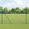 vidaXL Fence Post Green 10 x 1.6 m (25 x 25 mm mesh) Steel and PVC