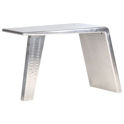 vidaXL Aviator Desk Silver 112x50x76 cm Metal