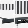 vidaXL Retractable Awning Anthracite and White 4.5x3 m Fabric&Aluminium