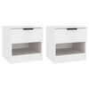 vidaXL Bedside Cabinets 2 pcs White Engineered Wood