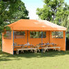 vidaXL Party Tent Folding Orange 292 x 580 x 315 cm Oxford Fabric