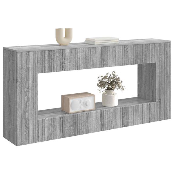 vidaXL Console Table Grey Sonoma 155 x 29 x 74 cm Engineered Wood