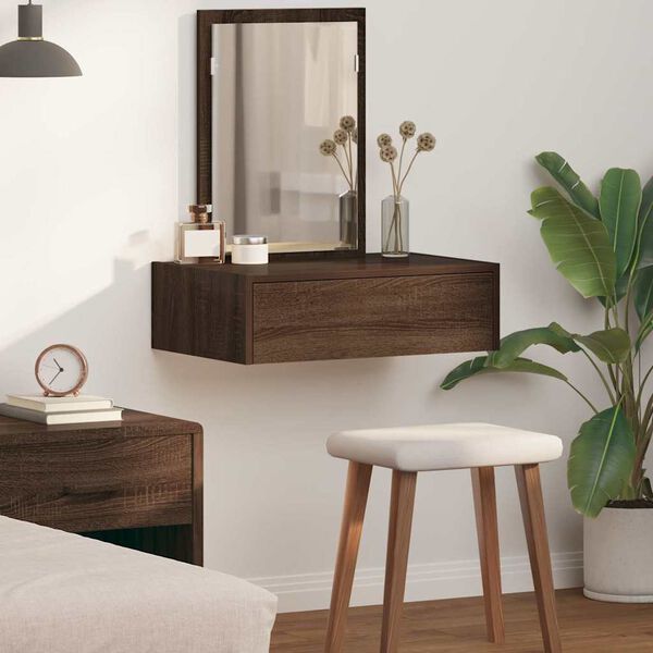 vidaXL Dressing Table Brown 60 x 40 x 70 cm Engineered Wood
