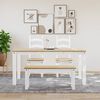 vidaXL Dining Bench PANAMA White 105x30x45 cm Solid Wood Pine