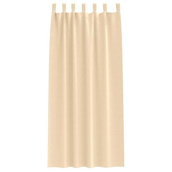 vidaXL Blackout Curtains with Rings 2 pcs Cream 225 x 140 cm Polyester