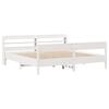 vidaXL Bed Frame without Mattress White 180x200 cm Super King Solid Wood Pine