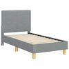 vidaXL Toddler Bed Frame with Headboard Light Grey 70 x 140 cm Fabric