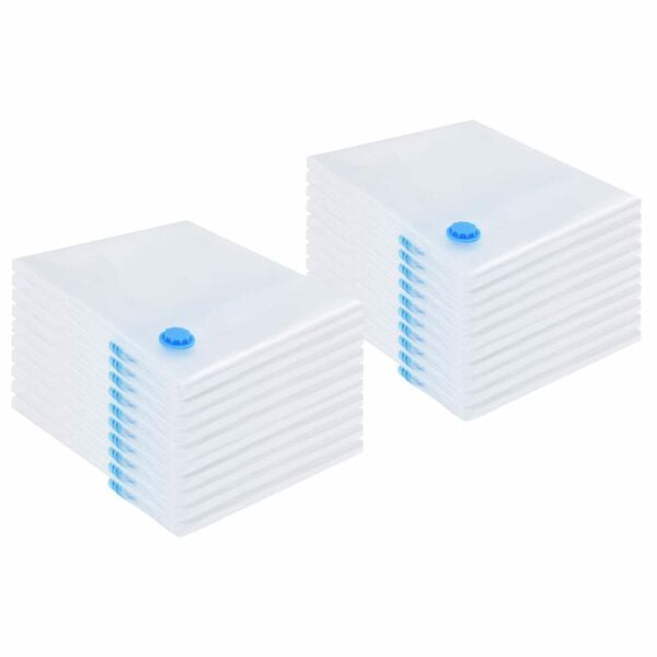 vidaXL Storage Bags 20 pcs Transparent and Blue 100 x 80 cm