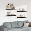 vidaXL Floating Wall Shelves 4 pcs High Gloss Black 80x23.5x3.8 cm MDF