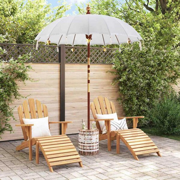 vidaXL Balinese Parasol with Base 260 180-190 cm