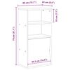 vidaXL Side Cabinet ODDA 40x24x79 cm Solid Wood Pine