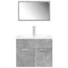 vidaXL 3 Piece Bathroom Furniture Set Concrete Grey Engineered Wood