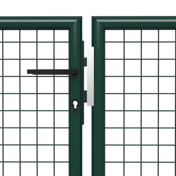 vidaXL Fence Gate with Lock Green 175 cm Steel