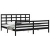 vidaXL Bed Frame without Mattress Black 200x200 cm Solid Wood