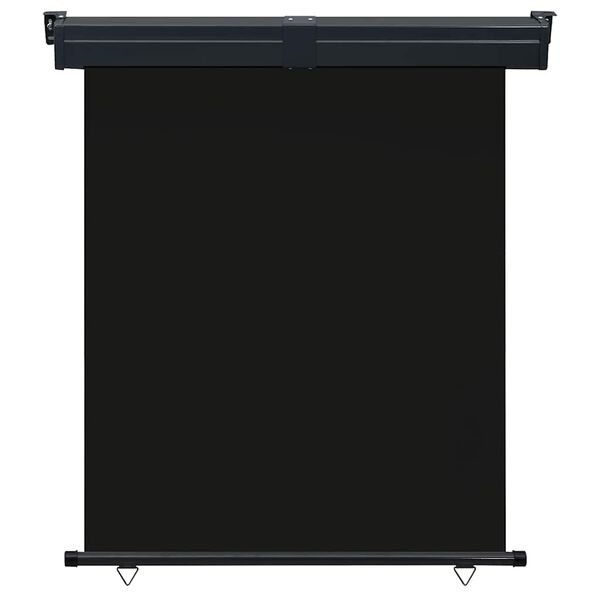 vidaXL Balcony Side Awning 145x250 cm Black