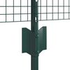 vidaXL Fence with Post Green 0.8 x 10 m Steel and PVC