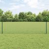 vidaXL Fence with Post Green 0.6 x 25 m Steel and PVC