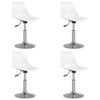 vidaXL Swivel Dining Chairs 4 pcs White PP