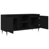vidaXL TV Cabinet Black Oak 104 x 35 x 50 cm Engineered Wood