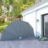 vidaXL Collapsible Terrace Side Awning Grey 200 cm