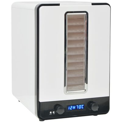 vidaXL Food Dehydrator with 10 Trays 550 W White