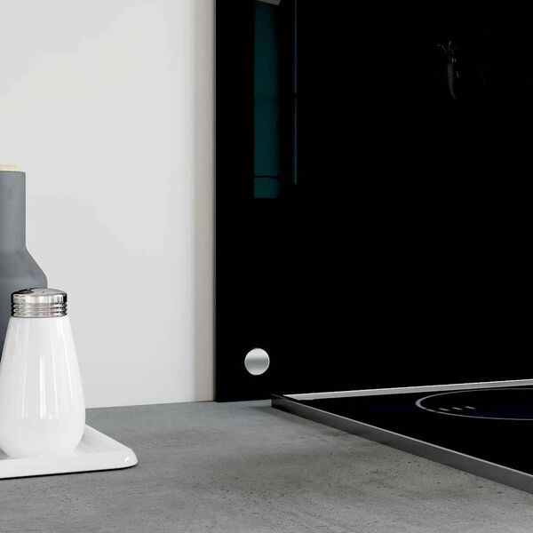 vidaXL Kitchen Backsplashes 2 pcs Black 80x40 cm Tempered Glass