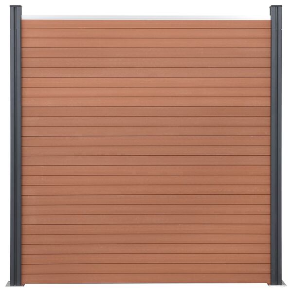 vidaXL Fence Panel Set Brown 526x186 cm WPC