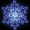 vidaXL Christmas Snowflake with 156 LEDs Blue 55.5 x 55.5 x 0.75cm PVC