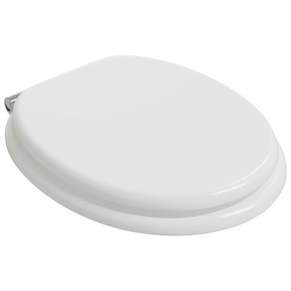 vidaXL Soft-Close Toilet Seat White 44 x 38 cm MDF board