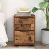 vidaXL Bedside Table Old Wood 30.5 x 30 x 43 cm Engineered Wood
